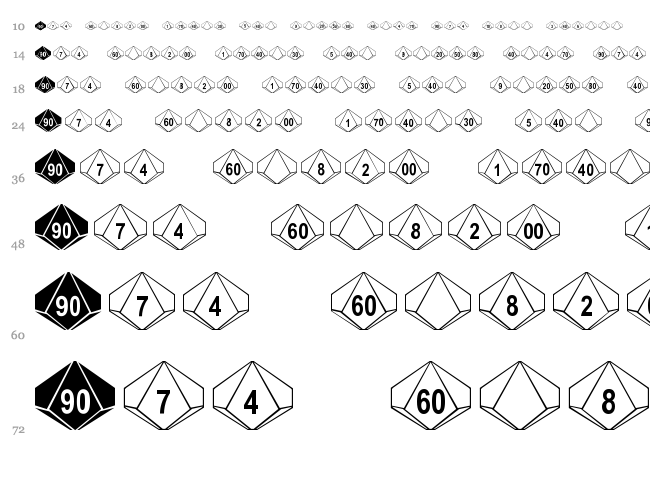 dPoly font waterfall